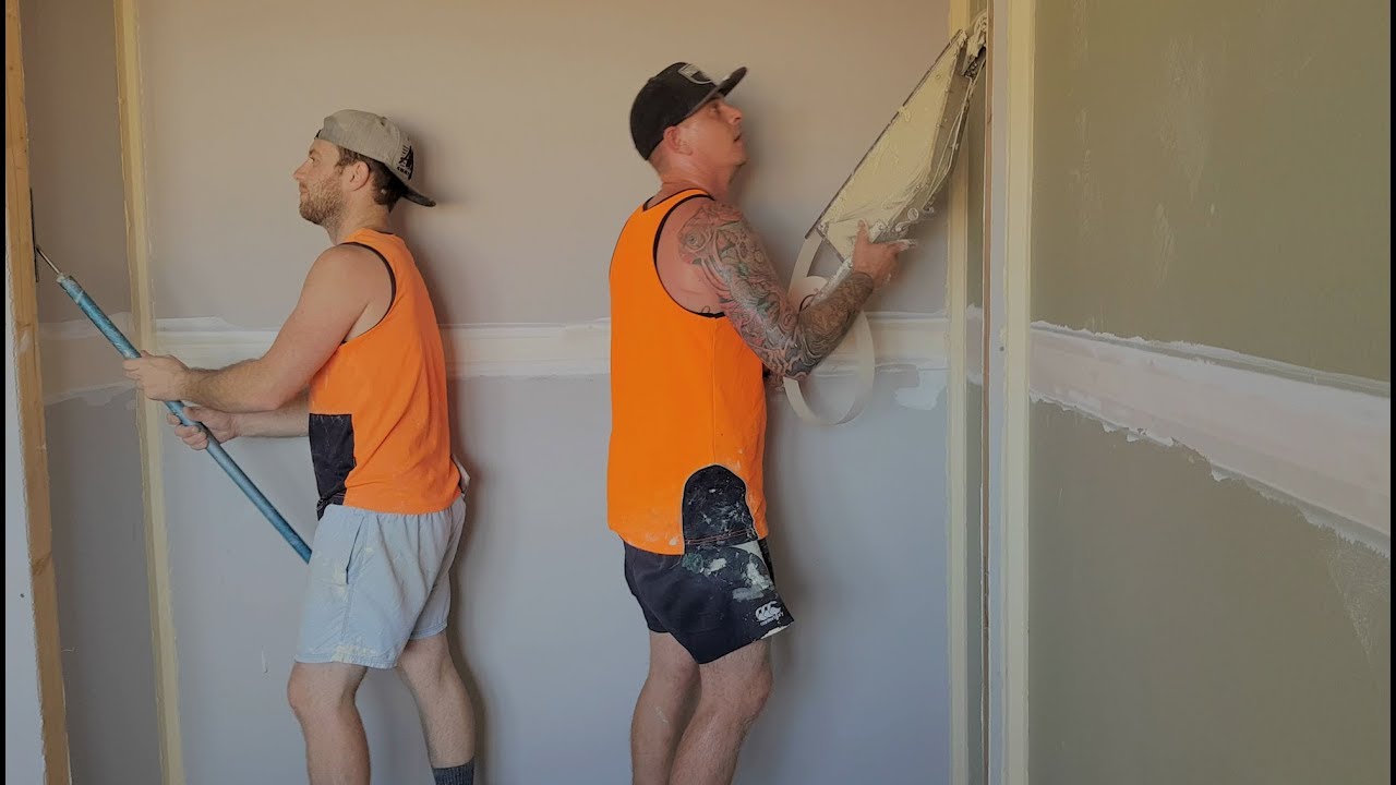 Drywall Paper Taping with Corner Roller and Straight Flushing Glazer
