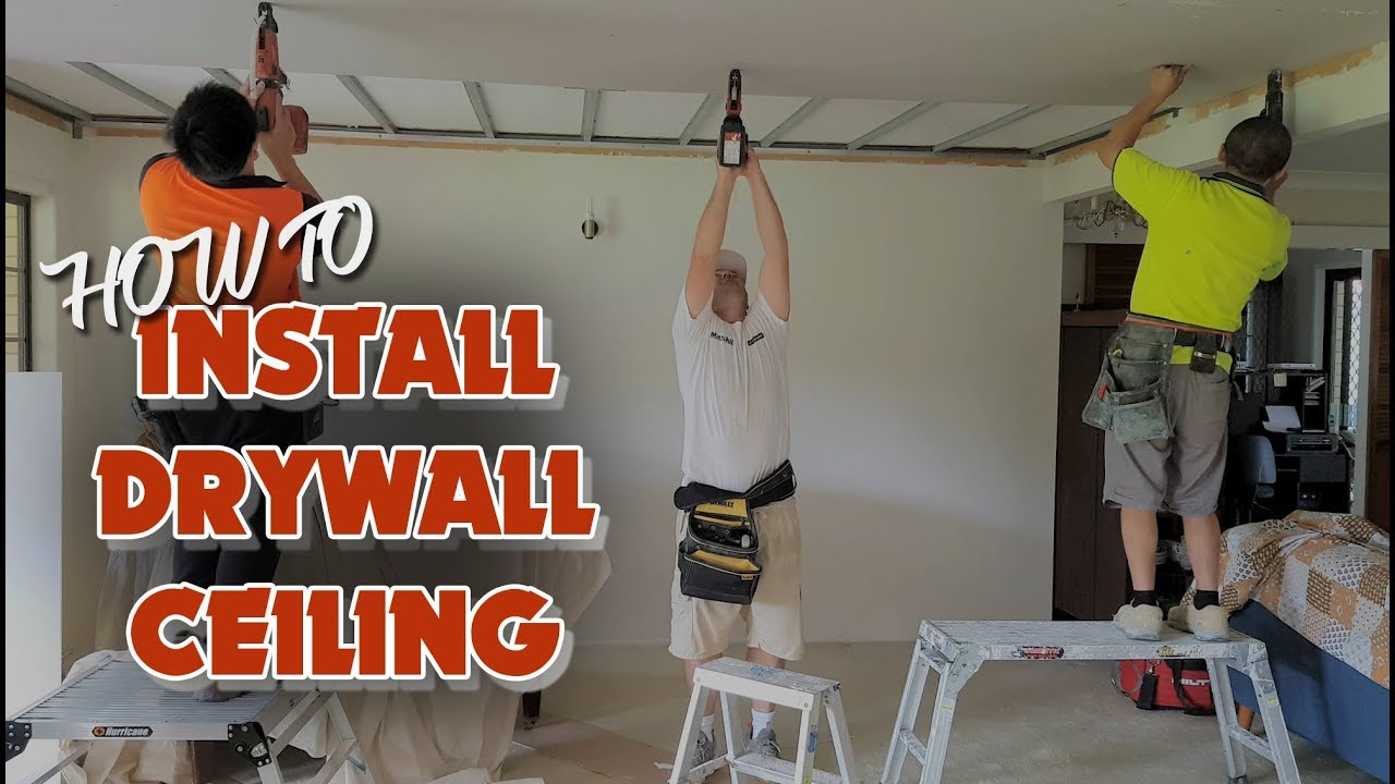 Install a new Drywall Plasterboard Ceiling