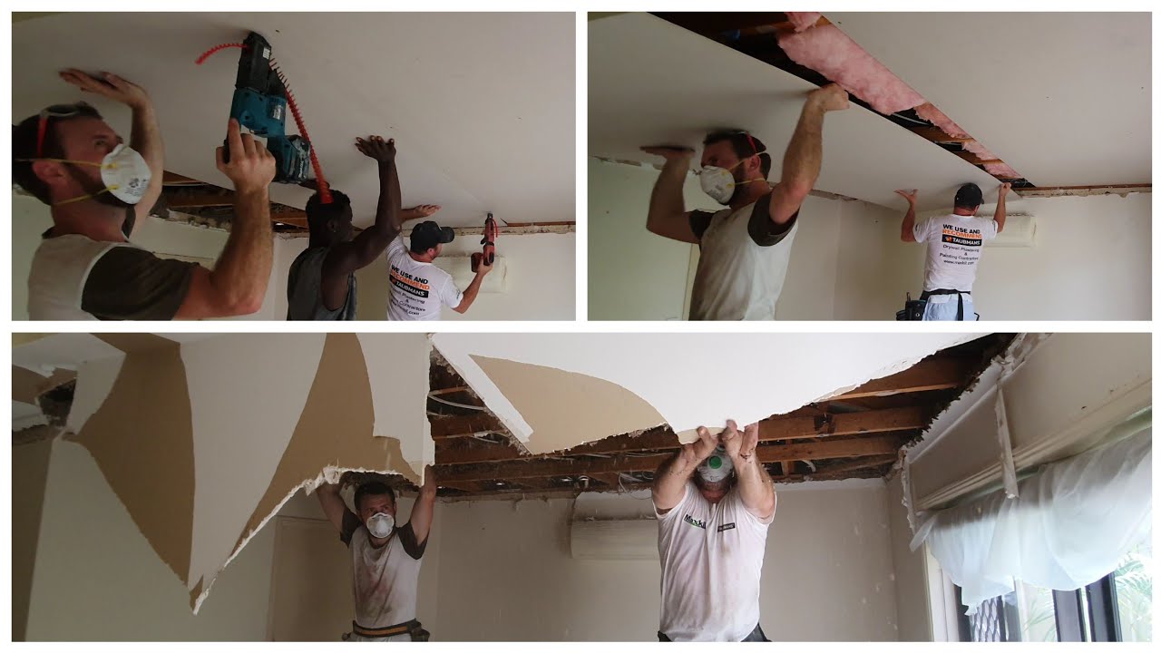 Remove and Replace NEW Drywall Ceiling Fast