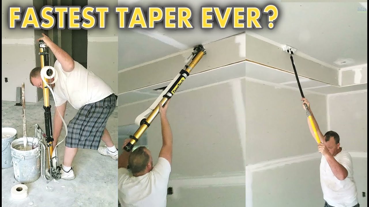Drywall Taper Working Overtime