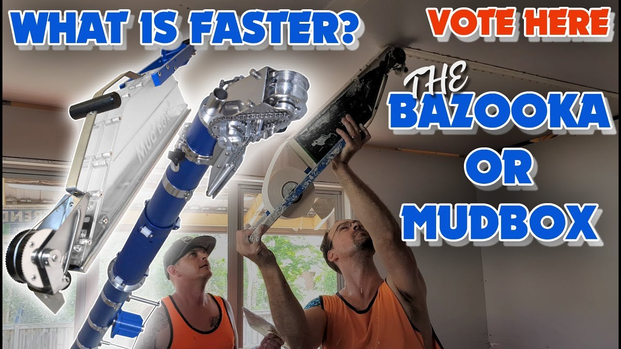 Is a Bazooka faster than a Mud Box or Banjo Taping in Drywall