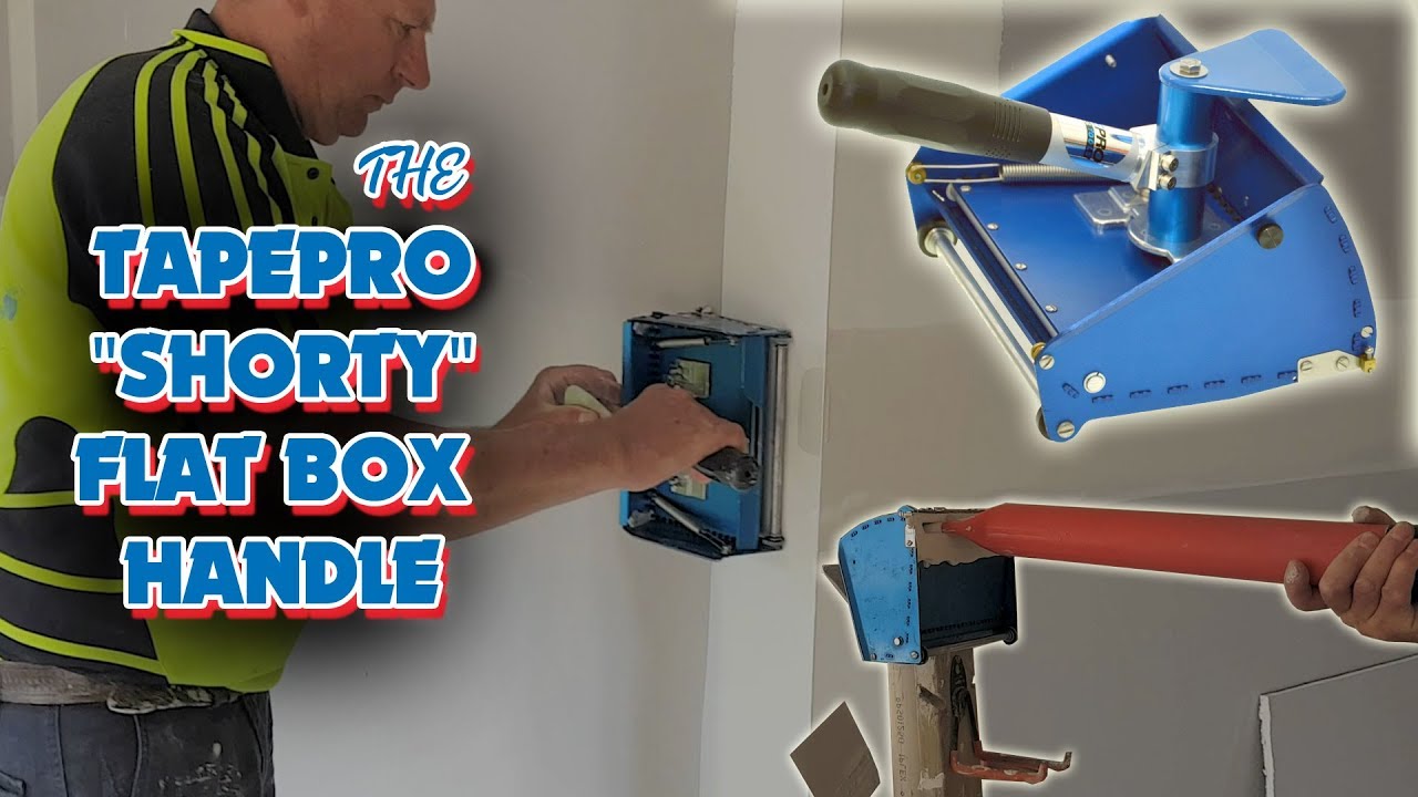 How to Finish Drywall Joints Easier using Tapepro’s Shorty Flat Box Mini Handle