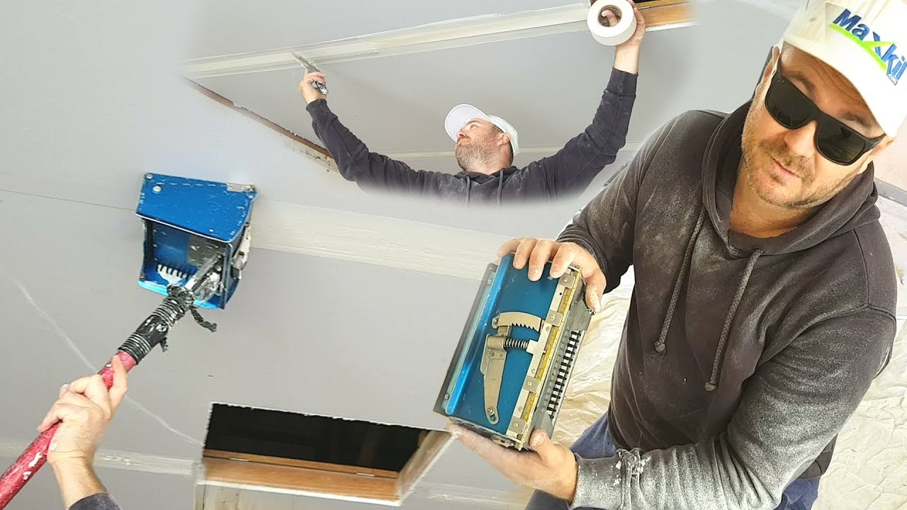 The Tapepro Flat Finishing Box with Reducer Plate to Tape in Drywall Faster than by hand