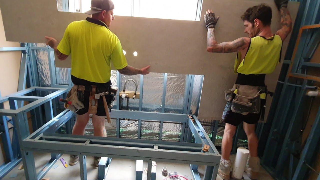 How to Install new Bathroom Walls using Cement Sheet instead of WR Drywall