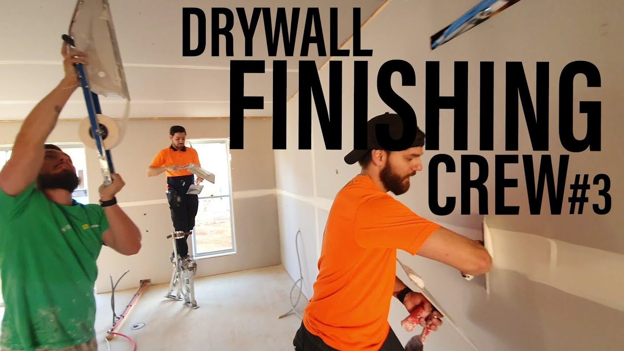 DRYWALL FINISHING CREW TAPING A UNIT IN 30 MINUTES | Drywall Finishing Construction Series #3
