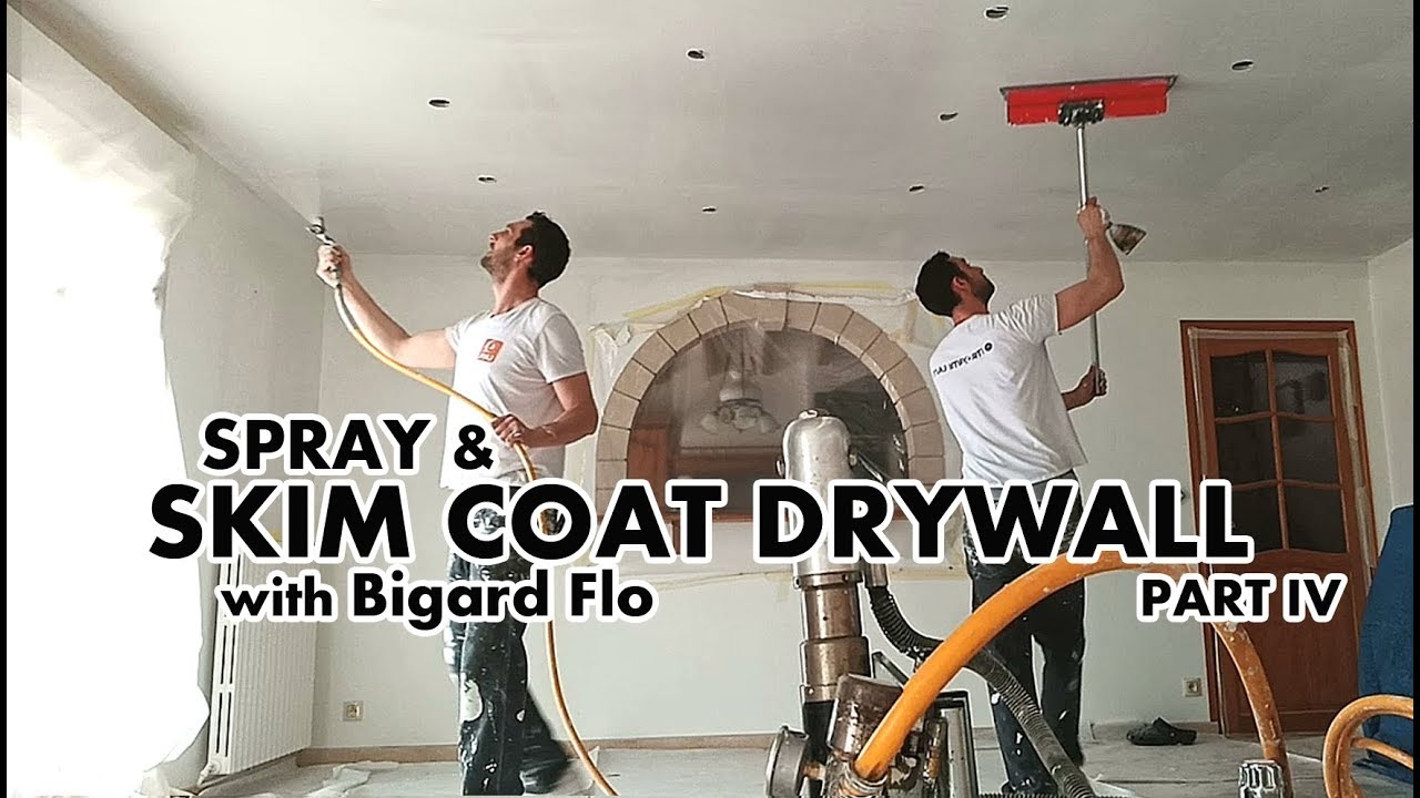 Spray Skim Coat Drywall Ceiling