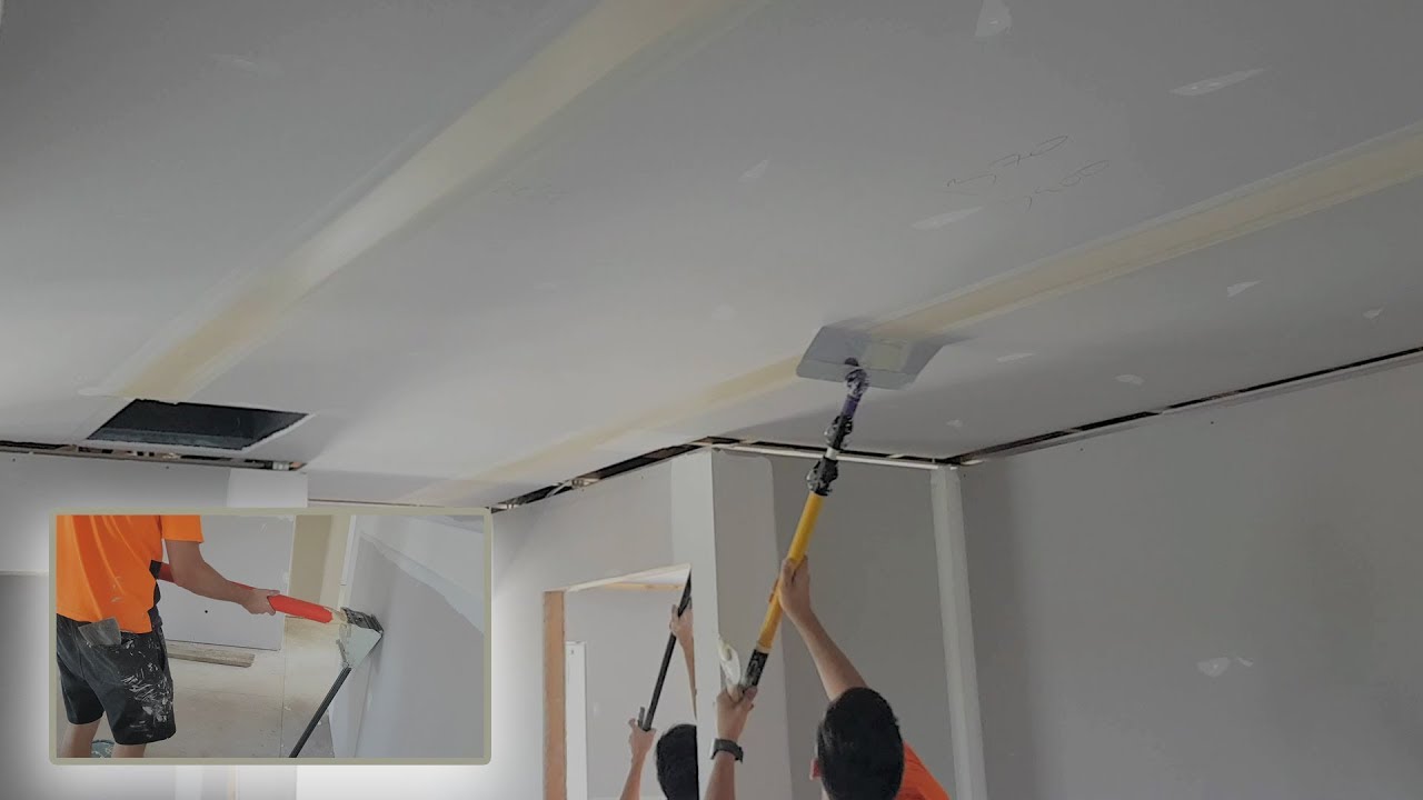 Learn How to Finish Drywall with a Flat Box