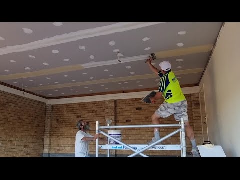 Hanging Drywall Ceiling and Paint in 2 Days