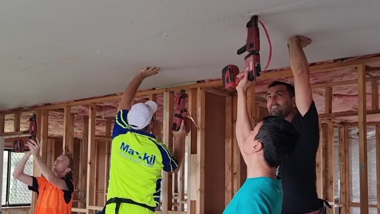 Drywall Fixing Ceilings With Hilti Collated Screw Guns