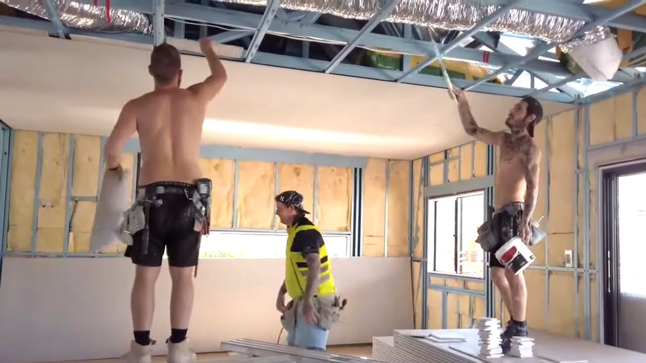 Full Sheet 20ft Drywall Adhesive and Back Blocking Ceiling Joints Method (Australia)