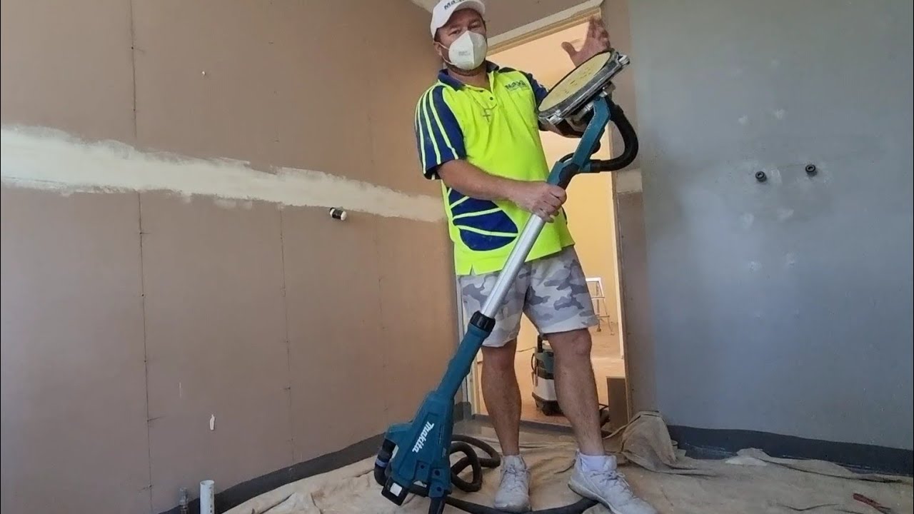 Makita Drywall Sander Paired with Makita Hybrid Vacuum