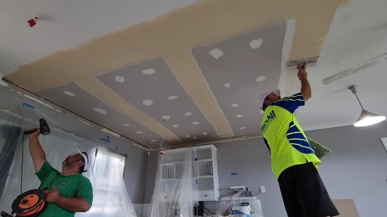 Finishing a DRYWALL CEILING REPAIR in Just 2 Days (FULLY PAINTED)