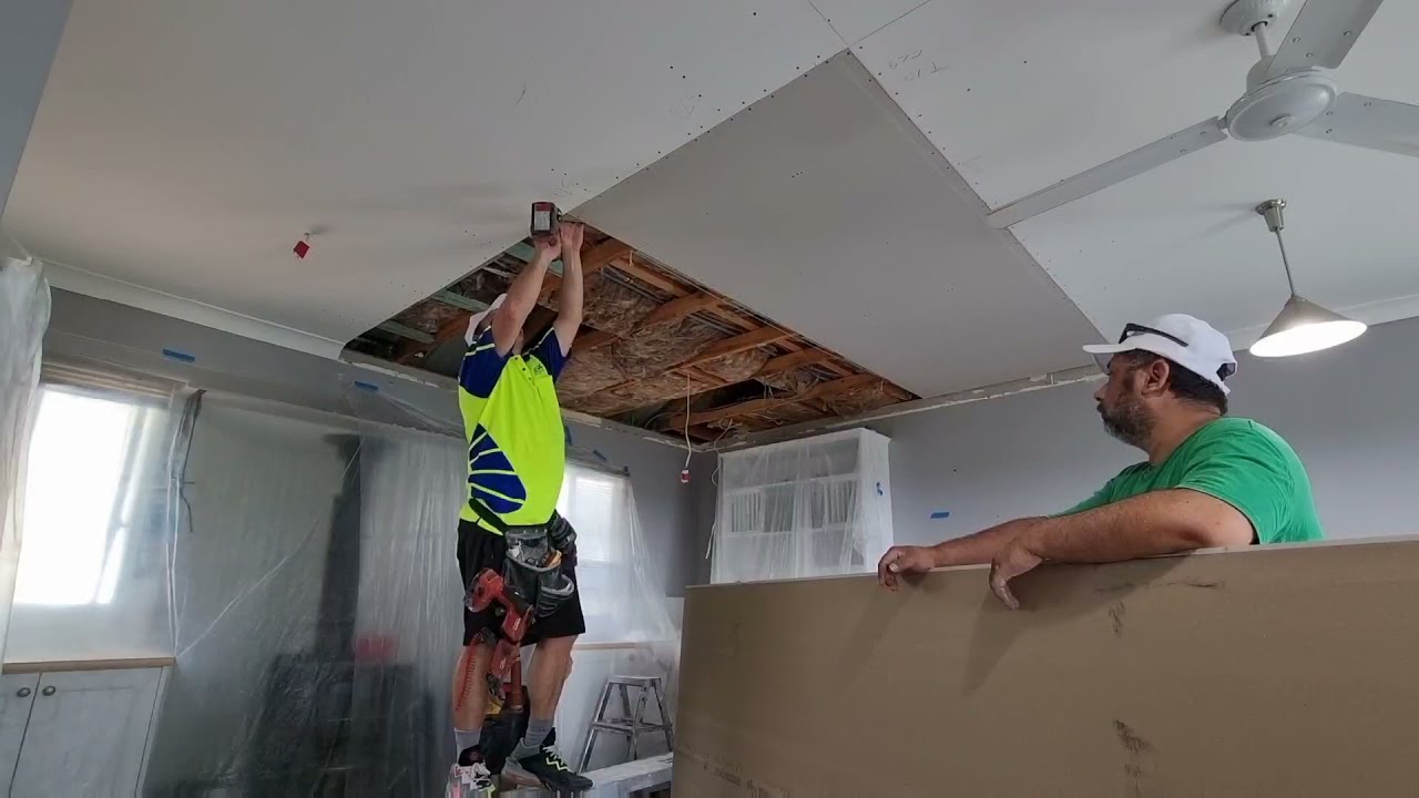 Hang Drywall Sheets for This Ceiling Repair Job